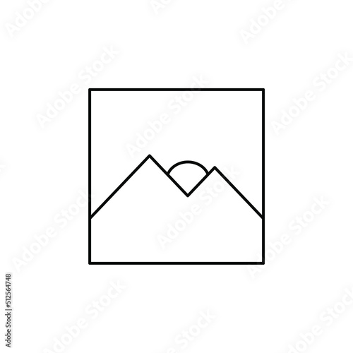 Picture, Gallery, Image Thin Line Icon Vector Illustration Logo Template. Suitable For Many Purposes.
