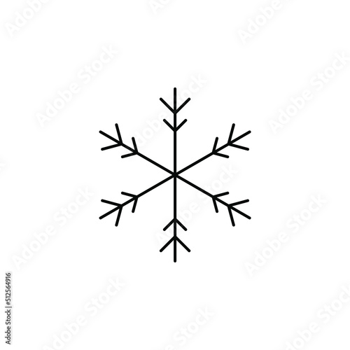 Winter, Snowfall, Snow, Snowflake Thin Line Icon Vector Illustration Logo Template. Suitable For Many Purposes. © Lalavida