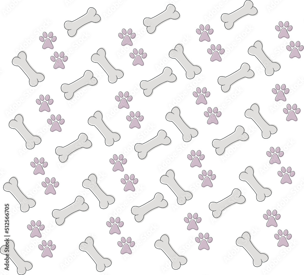 Pastel pattern for dog lovers