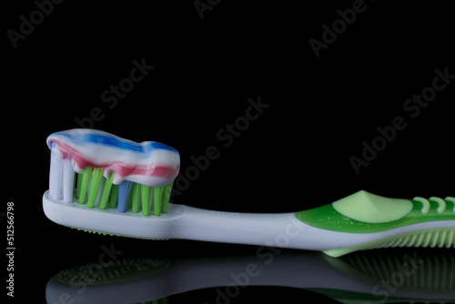 Tooth brush isolated on a black background