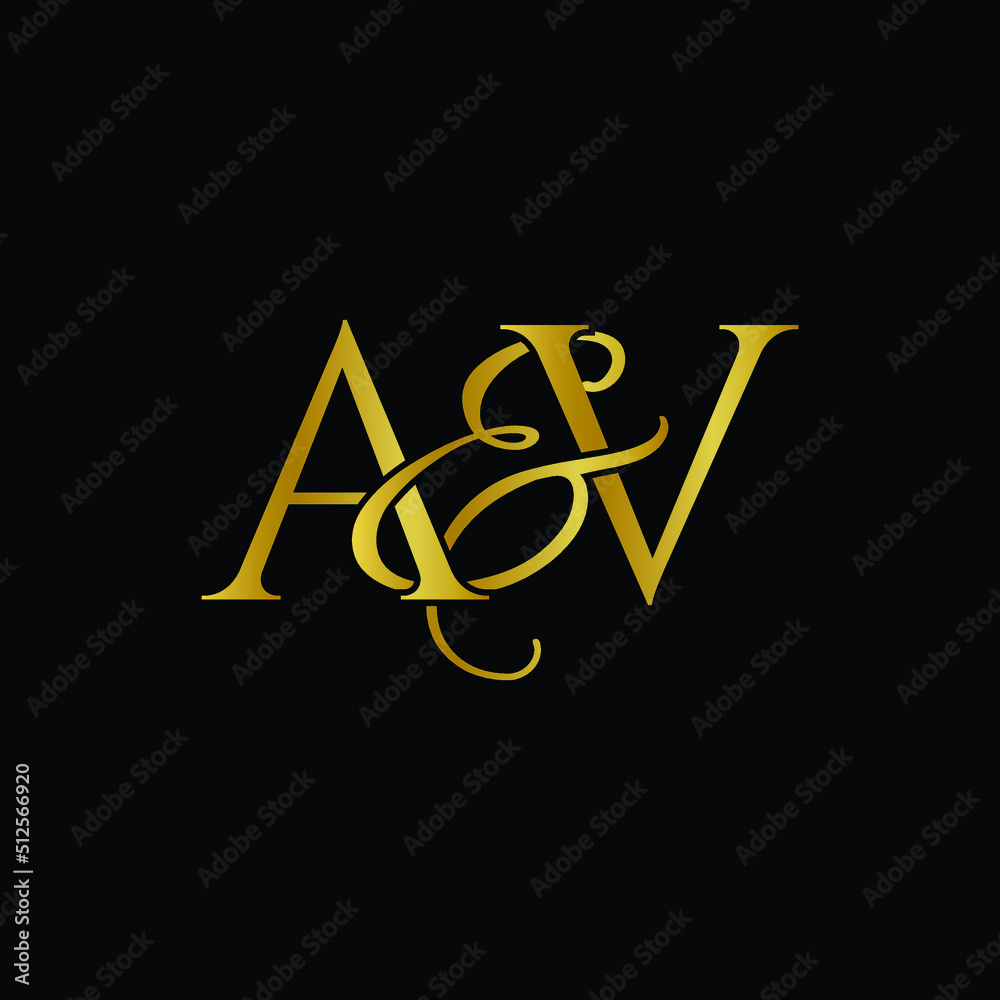 A and V , AV logo initial vector mark , AV luxury logo A and V , AV logo initial vector mark , AV luxury logo