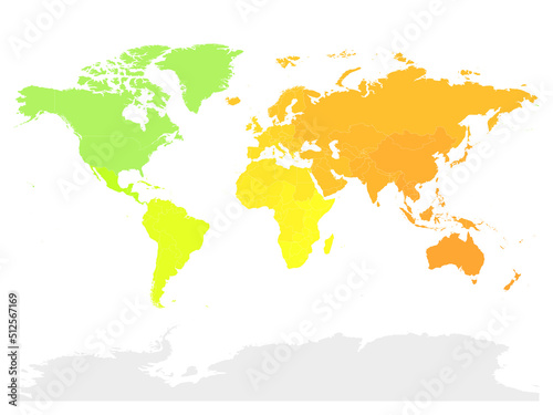 Fototapeta Naklejka Na Ścianę i Meble -  Colorful political map of World