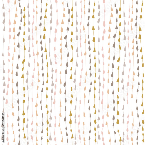 Endless seamless geometric pattern of handmade drops in pastel colors. Hand-drawn abstract spots.