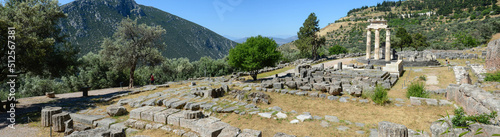 View at the archaeological site of Delfi in Greece