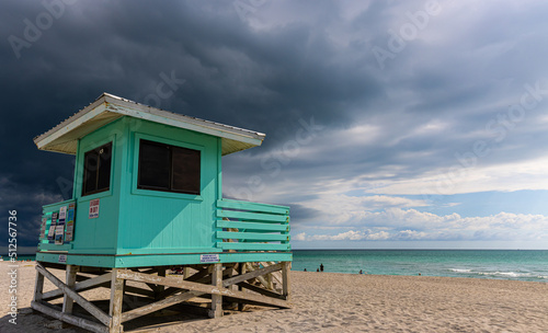 Colorful Lifeguard Stand on Venice Beach, Venice, Florida, USA