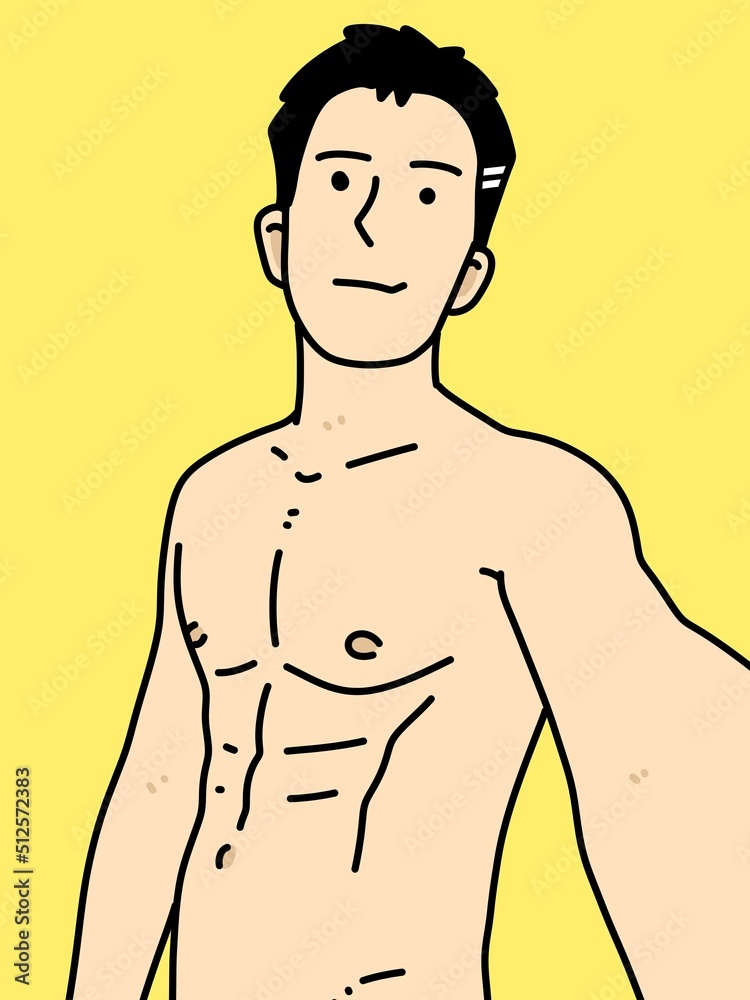 cute man cartoon on yellow background cute man cartoon on yellow background