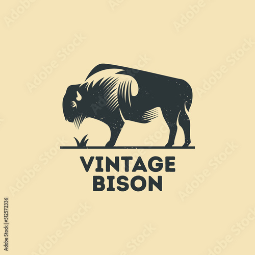 Vintage Bison Logo