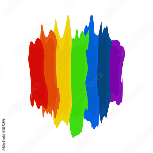 Heart in rainbow color. LGBT pride symbol