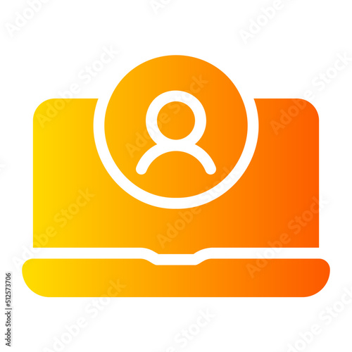 laptop glyph icon