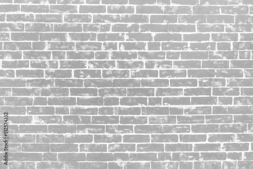Grey brick wall of interior facade texture background architecture white