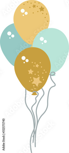 Party attribute Vector illustration on white background