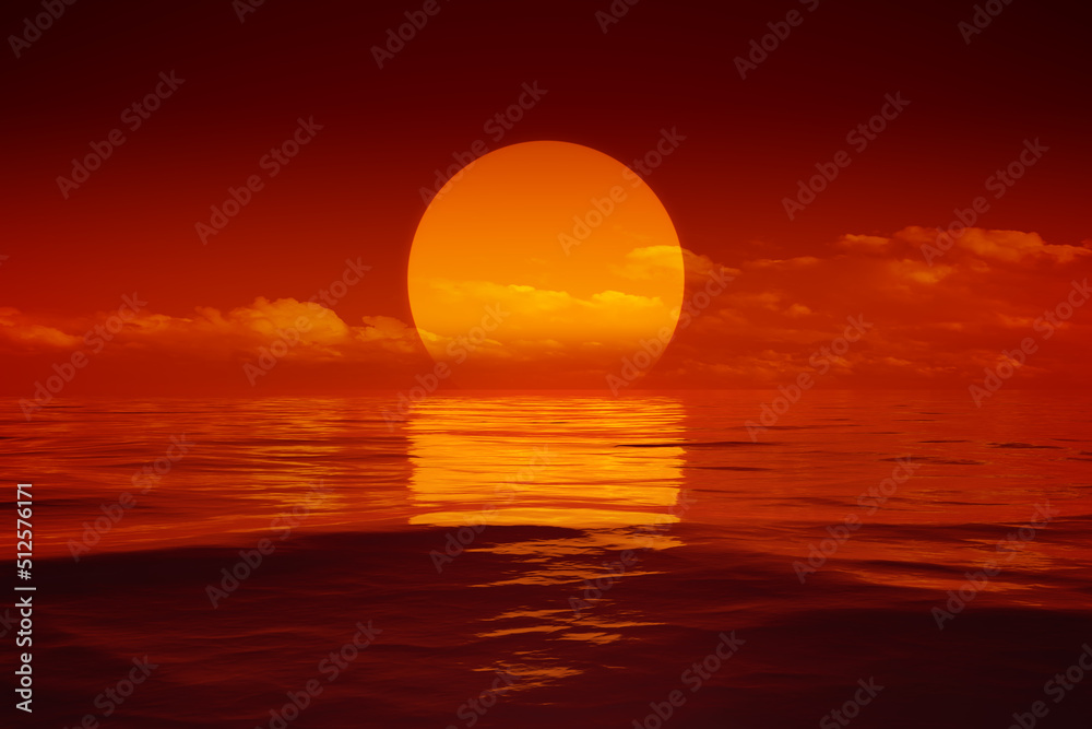 big soothing sunset wallpaper