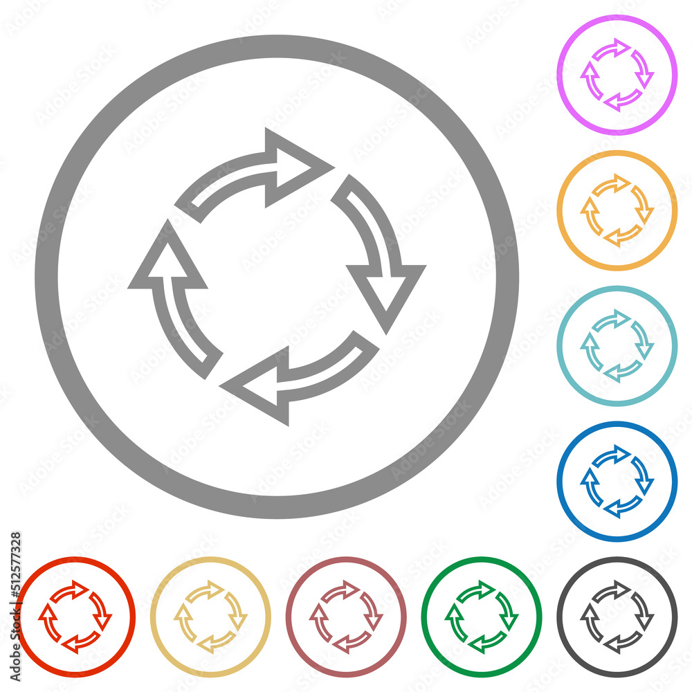 Rotate right outline flat icons with outlines Rotate right outline flat icons with outlines