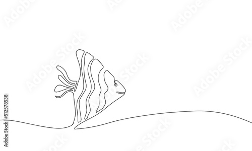Photography Fish in continuous line drawing style