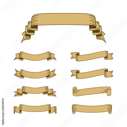 レトロなリボンフレームセット