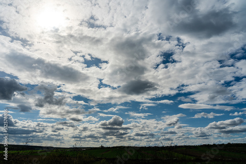 Landscape view of clouds in the blue sky