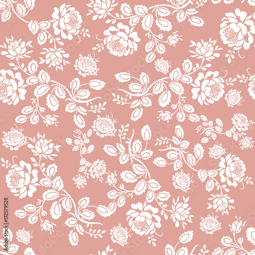  Seamless floral rose pattern background