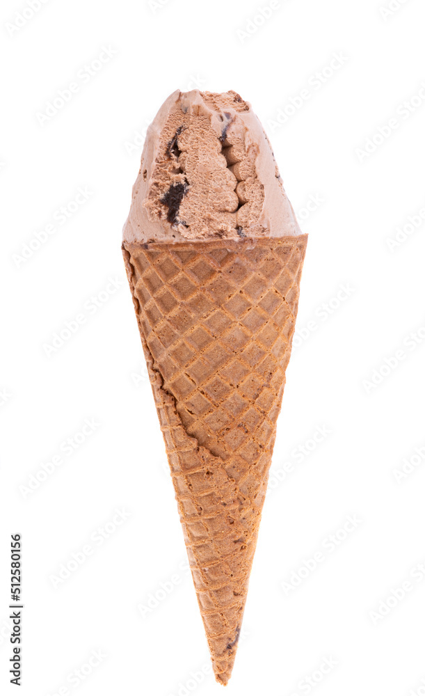ice cream in waffle cone isolated ice cream in waffle cone isolated