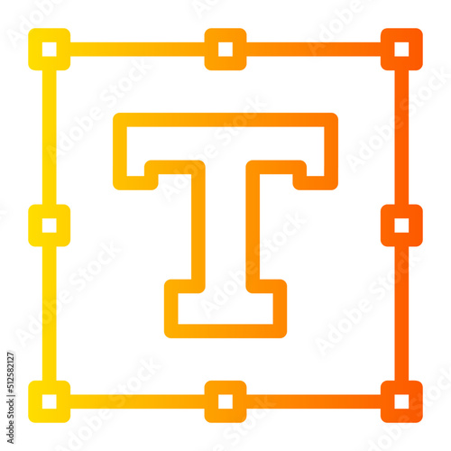 text tool gradient icon