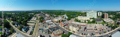 Aerial panorama scene of Milton, Ontario, Canada