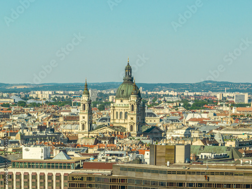 Hungary - Amazing drone view for the St. Stephen's Basilica (Szent István Bazilika) at Budapest