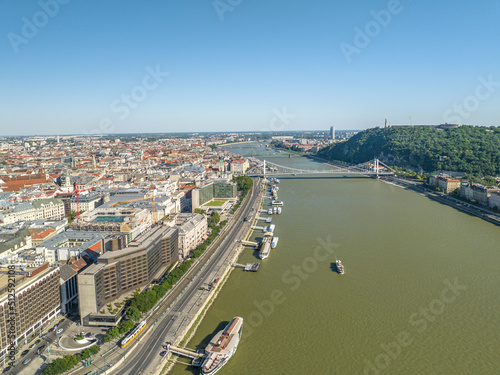 Hungary - View of Budapest from the drone