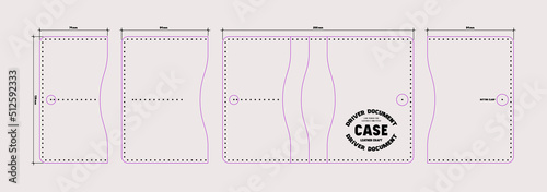 Leather craft sewing pattern for driver document case