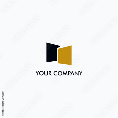 vector door logo design with modern style Free Download vector door logo design with modern style - GFXLoad