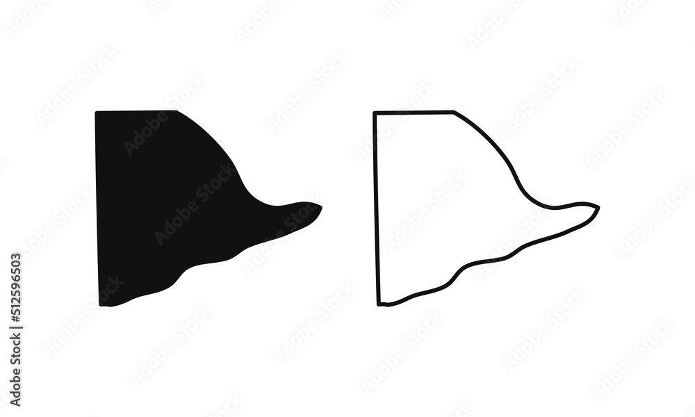 Rhode Island outline state of USA. Map in black and white color options. Vector Illustration.. Rhode Island outline state of USA. Map in black and white color options. Vector Illustration..