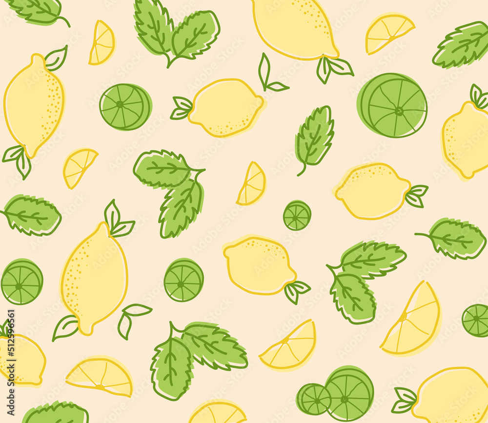 Lemon Lime and Mint pattern Lemon Lime and Mint pattern