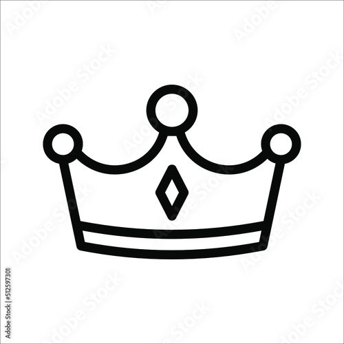 Crown Icon in trendy flat style. Crown symbol for your web site design, logo, app, UI. Vector illustration on white background