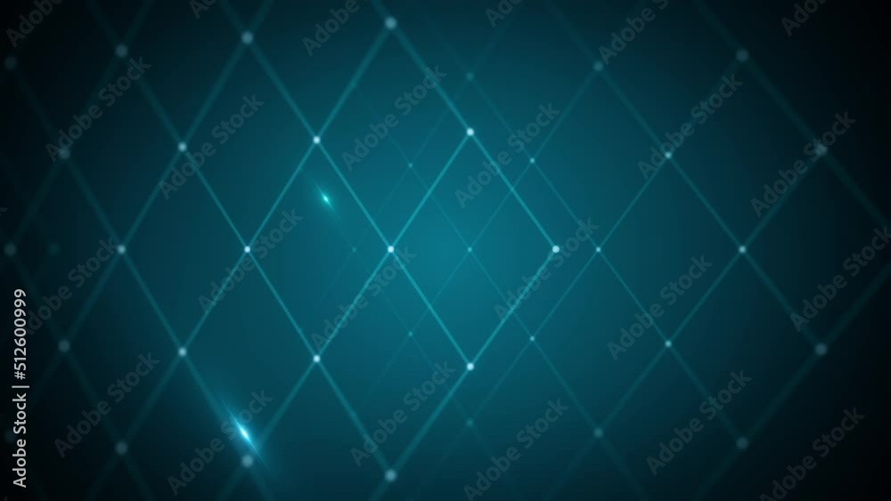 Abstract Technology Background With Grid Data Zooming In Loop/ 4k animation of an abstract minimal technology background with data grid and lines and outlined cube zooming in seamless looping