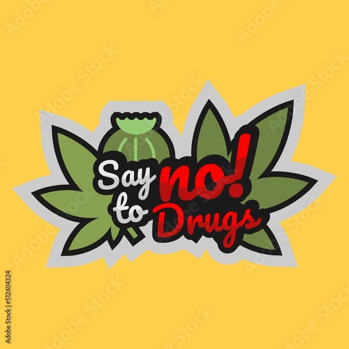 SAY NO TO DRUG ILLUSTRATION