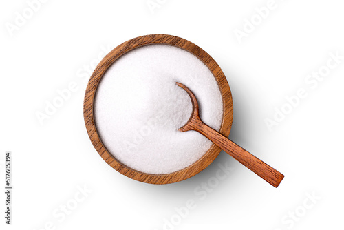 White sugar on white
