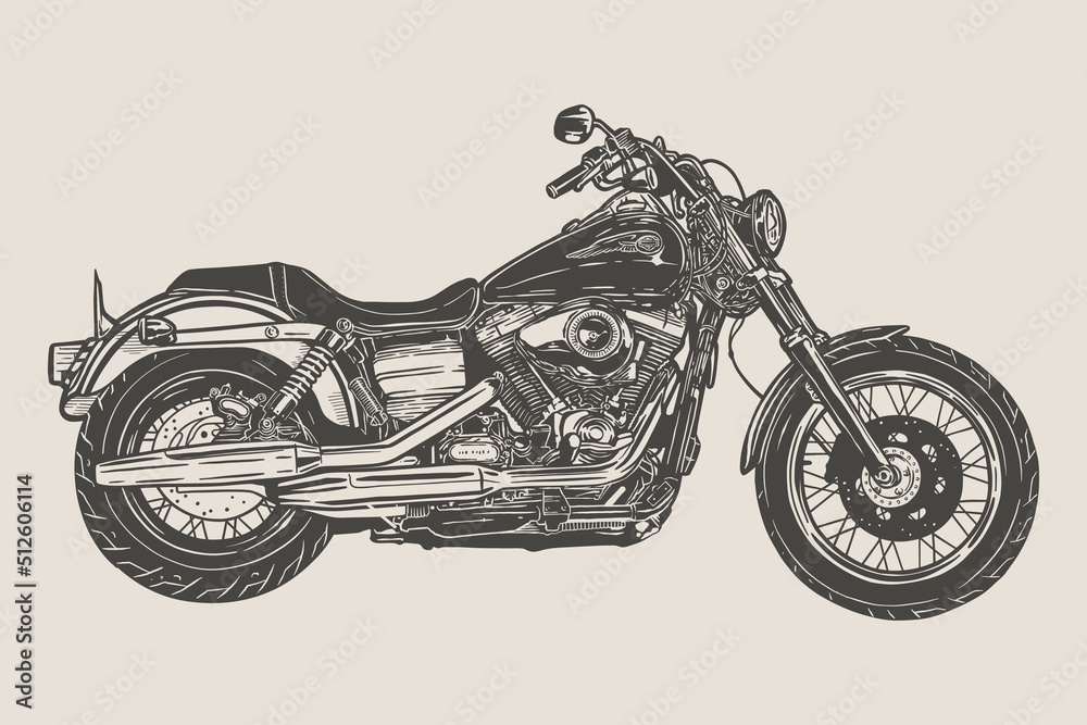Vintage motorcycle concept - vector illustration