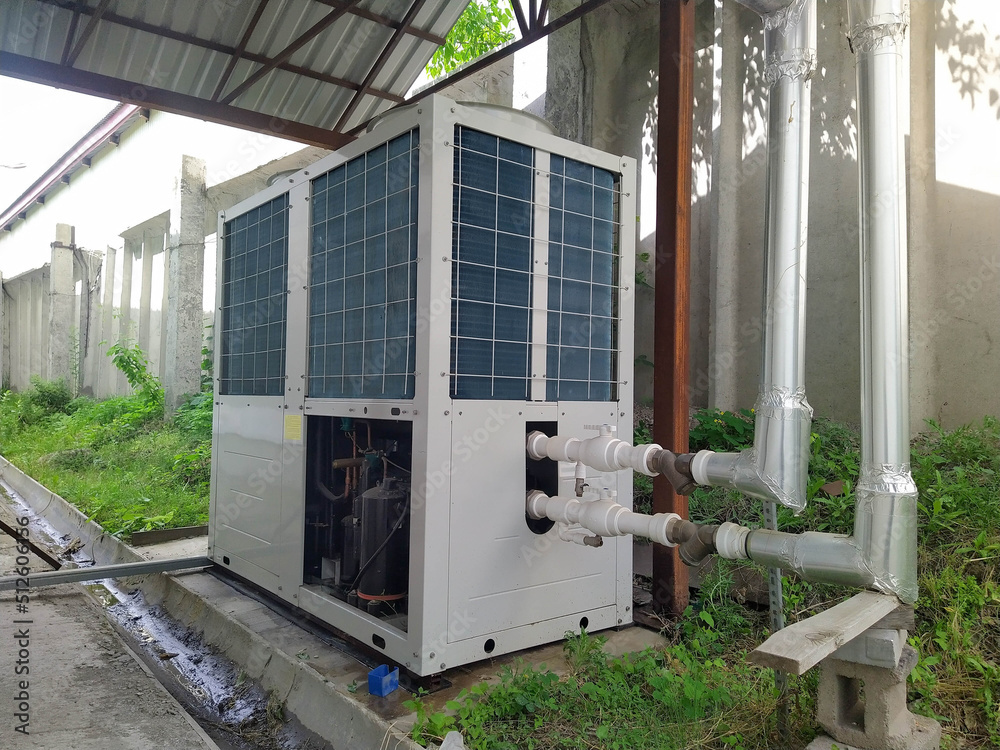 chiller.outdoor unit of the air conditioning unit. Stock Photo Adobe Stock