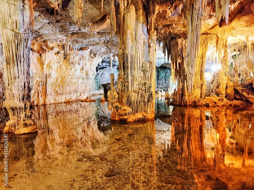 detail of the cave of neptune in sardinia