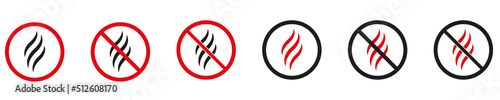 Stop the bad smell of icons. Forbidden flavors vector icon symbol. Vector illustration