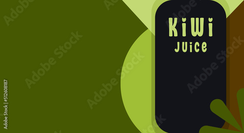 Abstract background of kiwi fruit color concept, banner, copy space area, layout simpel. solid color