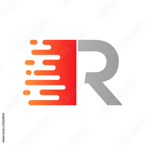 Fototapeta Naklejka Na Ścianę i Meble -  Abstract Dots Letter R Logo Design. R Letter Design Vector with Dots Vector Template Illustration.