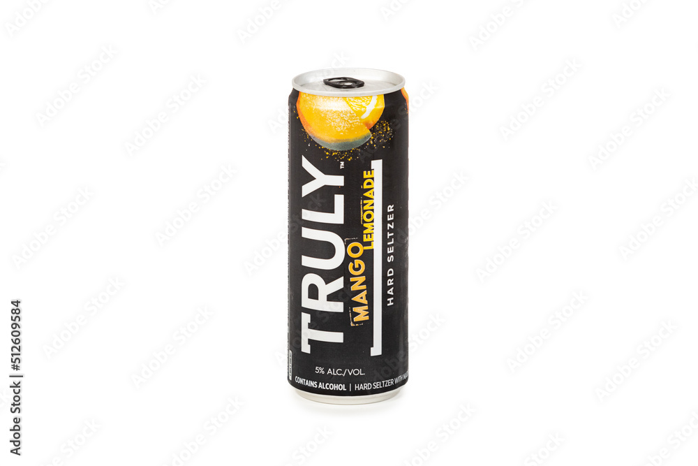 Saint Louis, MO . USA 06.20.2022 Truly Mango Lemonade Hard Seltzer