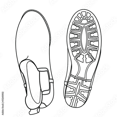 Rubber boots hand drawn vector illustration. Autumn waterproof wellington shoes. Classic rain proof boots. Sketch design element isolated on white. Galoshes, gumboots ink pen freehand drawing