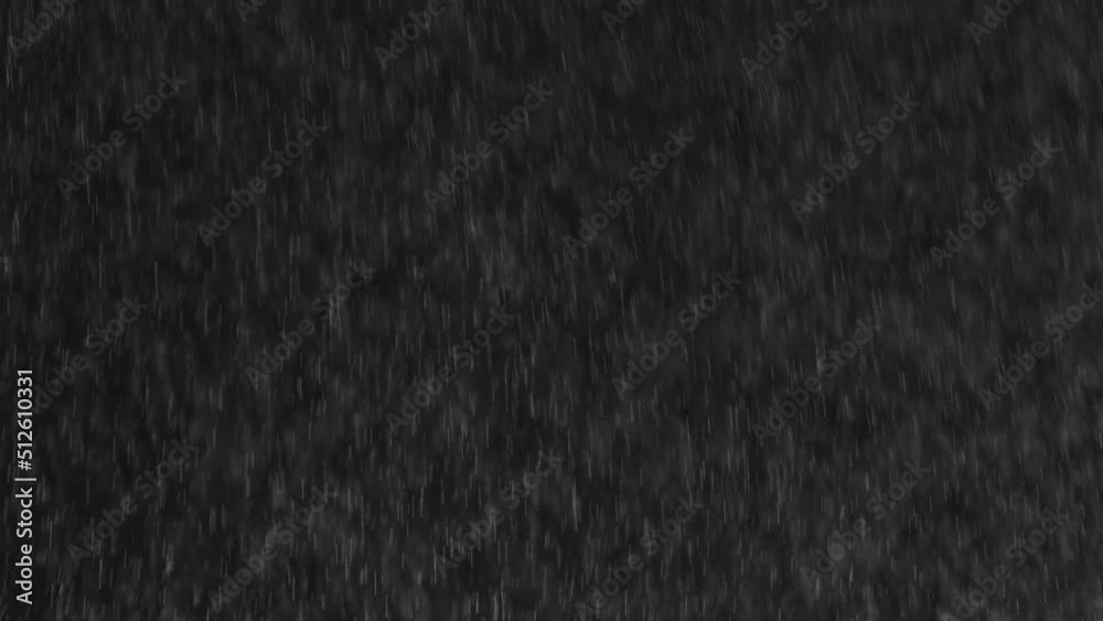 Night Rain. Heavy night rain with wind in the headlights on a black background
