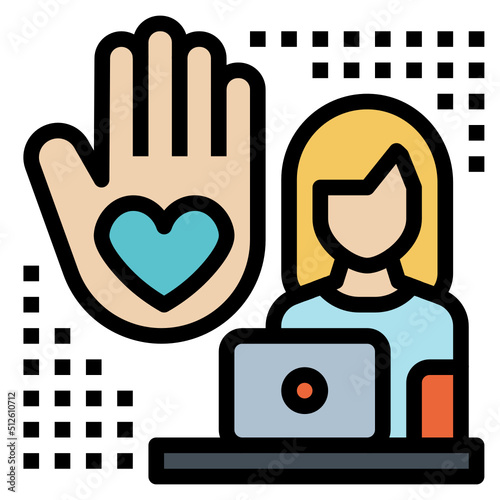 Trustworthy outline filled color Icon
