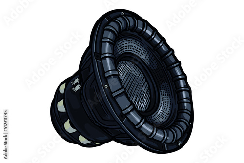 Car Subwoofer - vector illustration