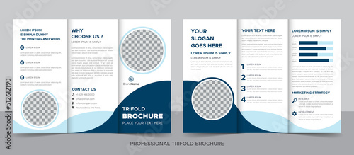 Creative corporate modern business trifold brochure template, trifold layout, letter, a4 size brochure.	