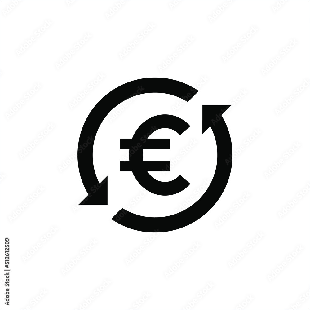 euro icon vector simple design on white background euro icon vector simple design on white background
