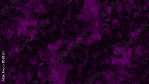 deep dark violet neon lights watercolor on black background. dark purple grungy background. dark purple marble texture background. old purple paper background. purple stained grungy background