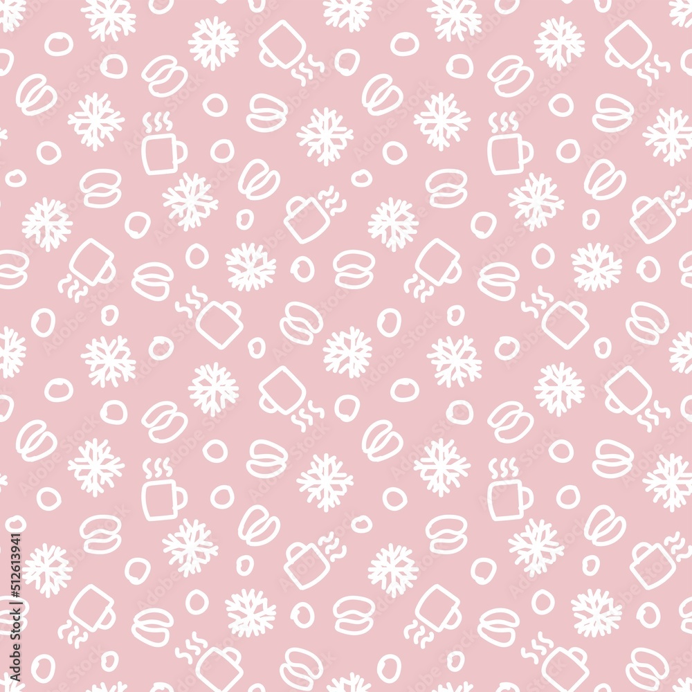 Coffee cups seamless pattern design Coffee cups seamless pattern design