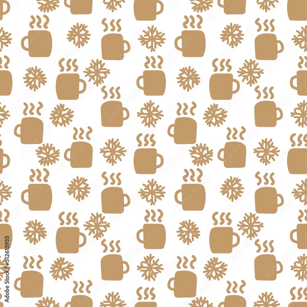 Coffee cups seamless pattern design Coffee cups seamless pattern design